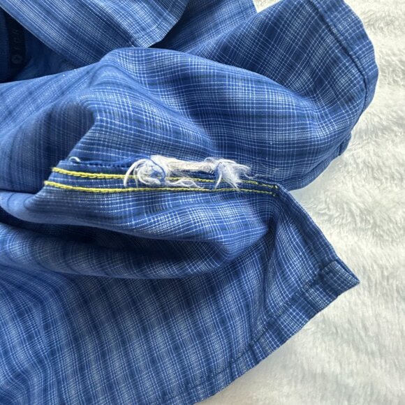 Marmot Mens Blue Short-Sleeve Plaid Button-Up Shirt XL Lightweight Casual Wear - Picture 5 of 8